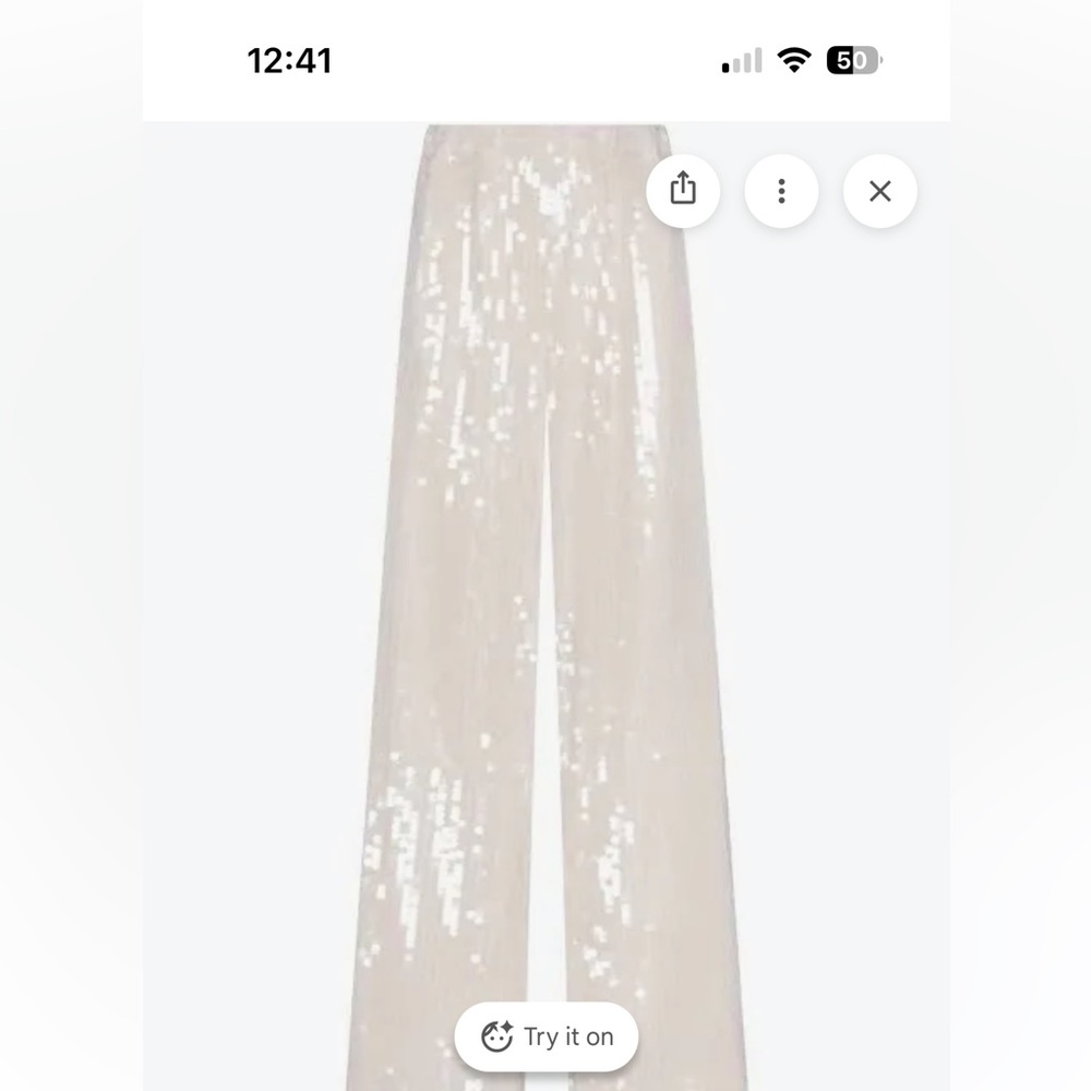 Noli Cream Sequin Trousers gorgous rare!